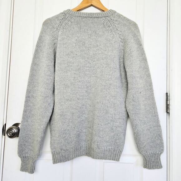 VTG 100% Wool Cable Knit V-neck Sweater Preppy Academia Made in Italy Size M - Picture 3 of 8
